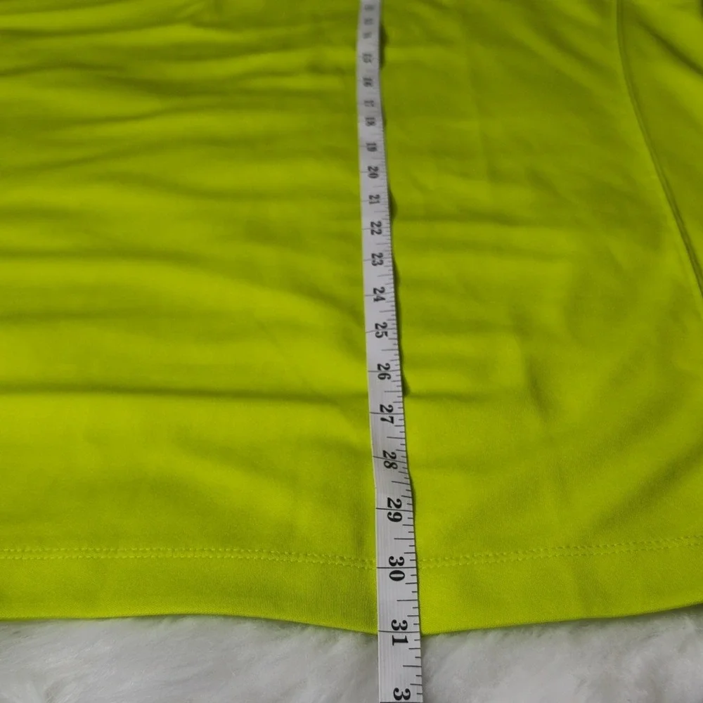 Nike Golf‎ Polo Shirt Men XL Lime Green Dri-FIT Short Sleeve Neon High Vis Solid